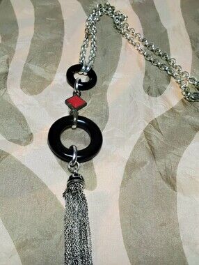 Vintage Etienne Aigner Tassel Necklace 28-30"